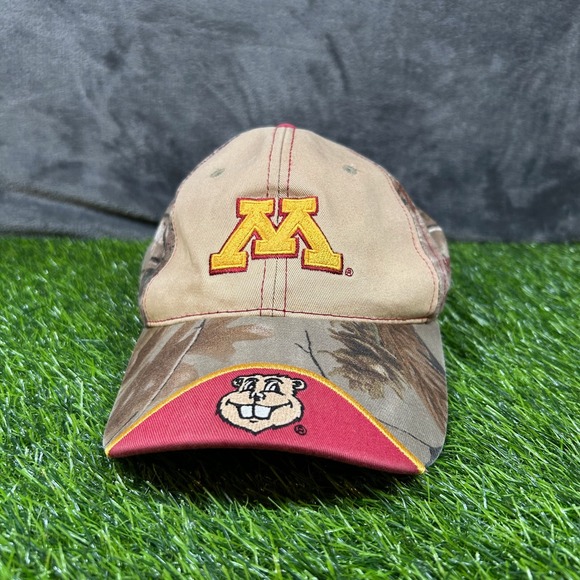 University of Minnesota Golden Gophers Realtree Camo Hat NCAA Outdoor Cap Adult - Picture 1 of 9